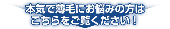 本気で薄毛にお悩みの方はこちらをご覧ください！